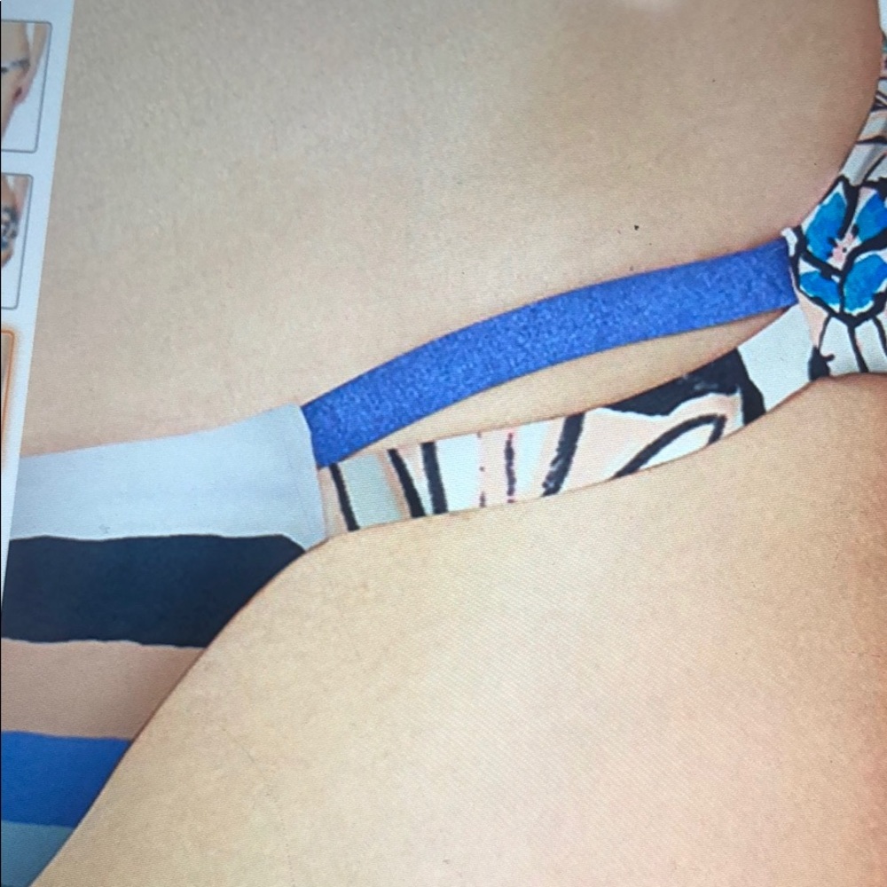 Maaji Curuba Blue/Floral Signature Cut Bikini L